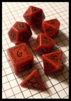 Dice : Dice - Dice Sets - Q Workshop Elven II Red and Black - Ebay Aug 2010